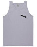 Scuba_Diver_Chest Mens Grey Tank Top Shirt by Kings Of NY