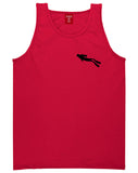 Scuba_Diver_Chest Mens Red Tank Top Shirt by Kings Of NY