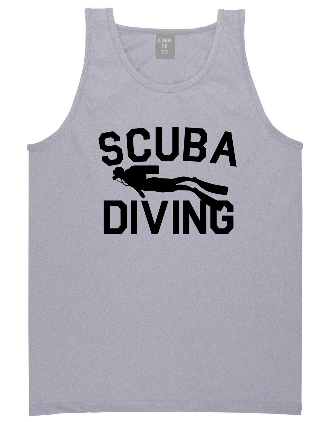 Scuba_Diving Mens Grey Tank Top Shirt by Kings Of NY