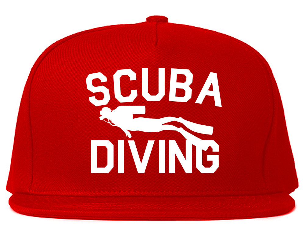 Scuba_Diving Mens Red Snapback Hat by Kings Of NY