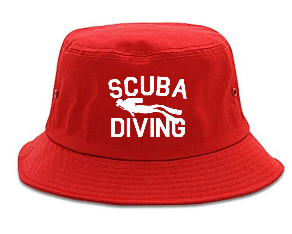 Scuba_Diving Mens Red Bucket Hat by Kings Of NY