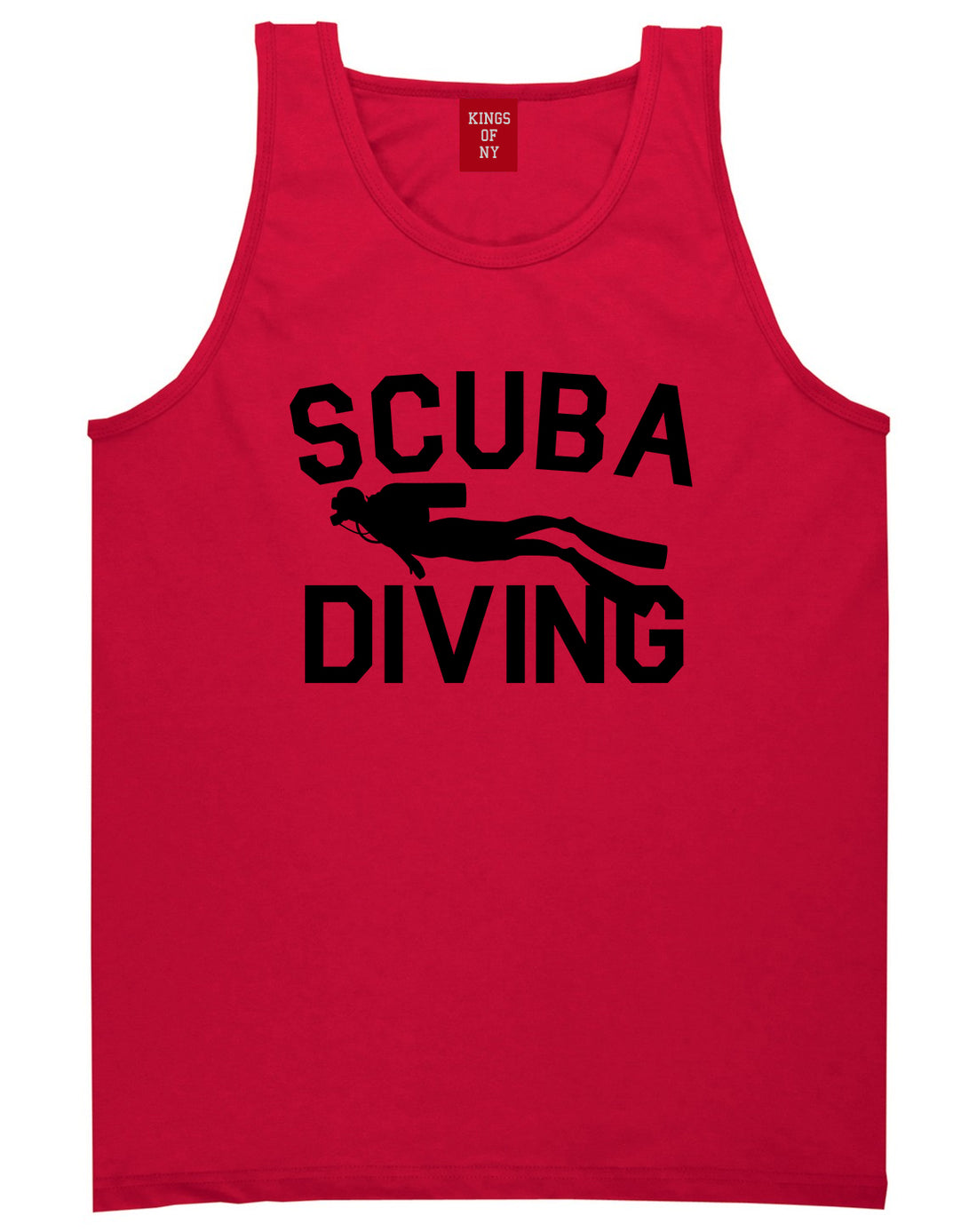 Scuba_Diving Mens Red Tank Top Shirt by Kings Of NY
