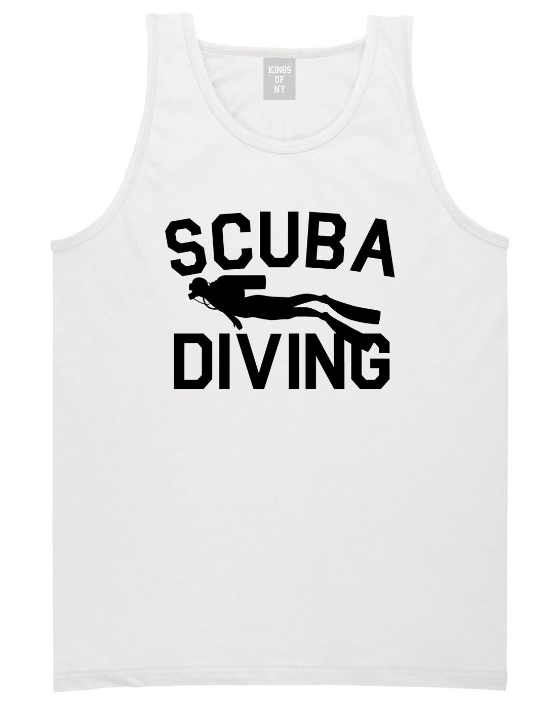 Scuba_Diving Mens White Tank Top Shirt by Kings Of NY