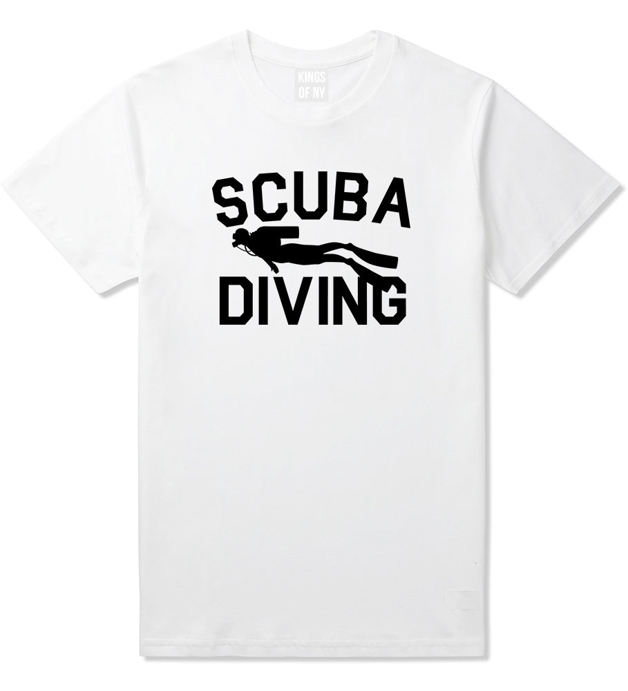 Scuba_Diving Mens White T-Shirt by Kings Of NY