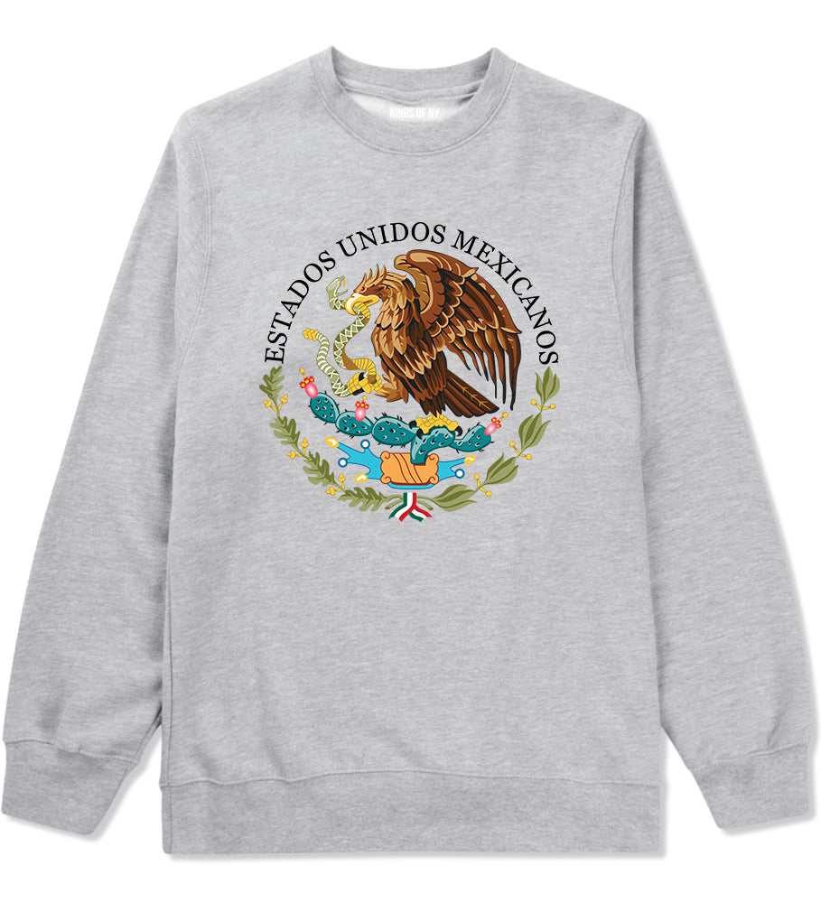 Seal of the Government of Mexico Mens Crewneck Sweatshirt Grey