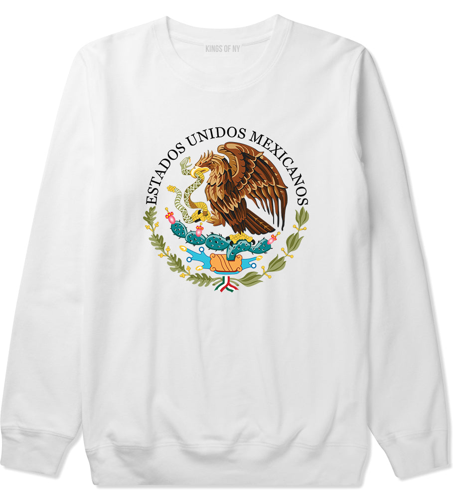 Seal of the Government of Mexico Mens Crewneck Sweatshirt White