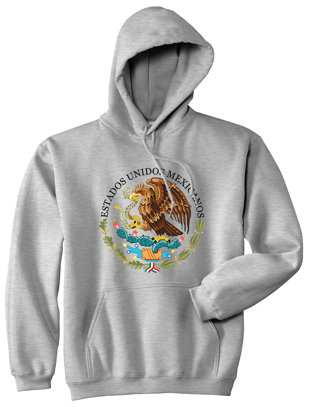 Seal of the Government of Mexico Mens Pullover Hoodie Grey