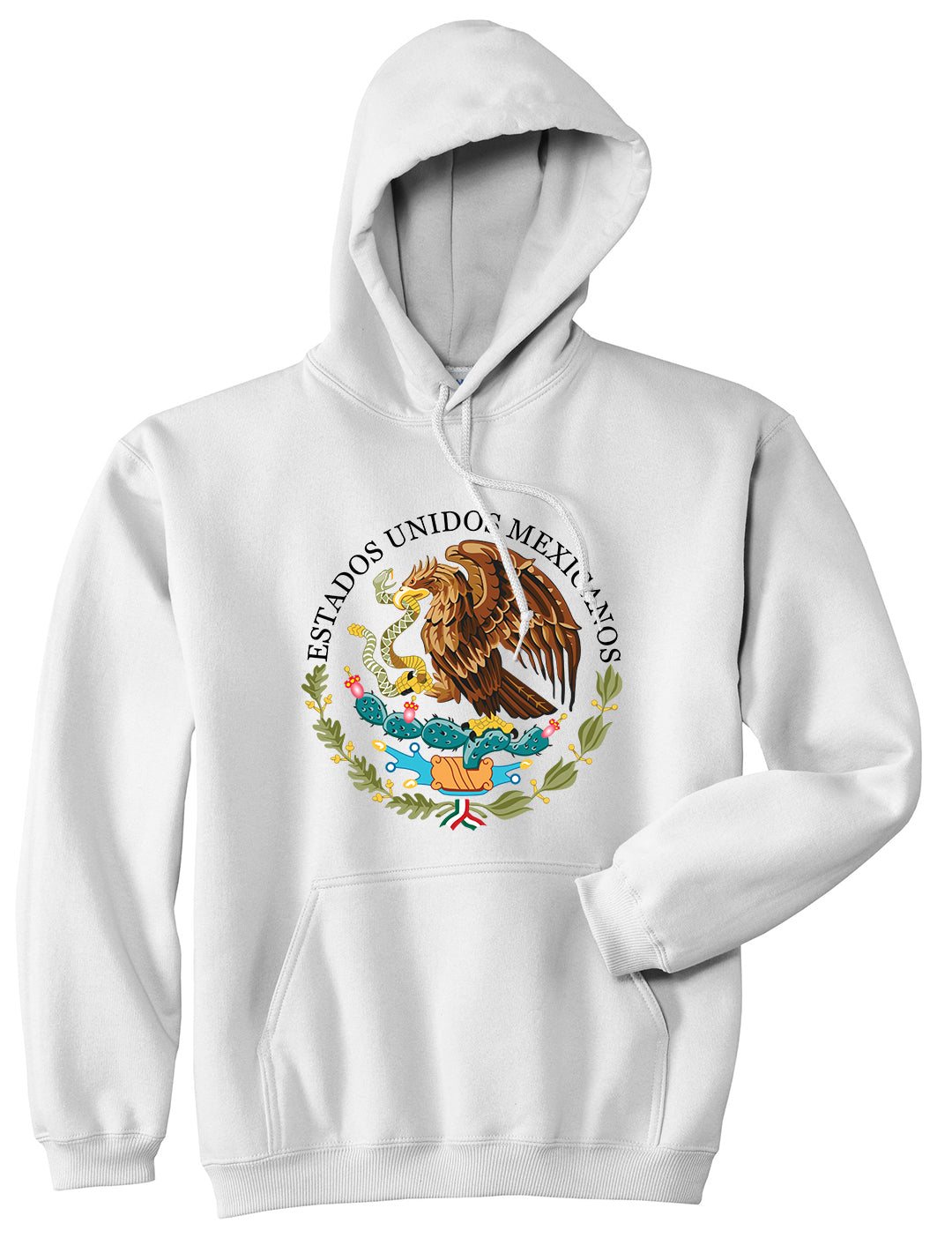 Seal of the Government of Mexico Mens Pullover Hoodie White