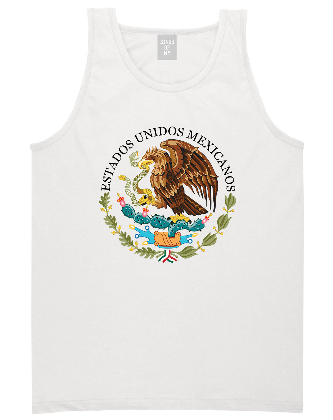 Seal of the Government of Mexico Mens Tank Top T-Shirt White