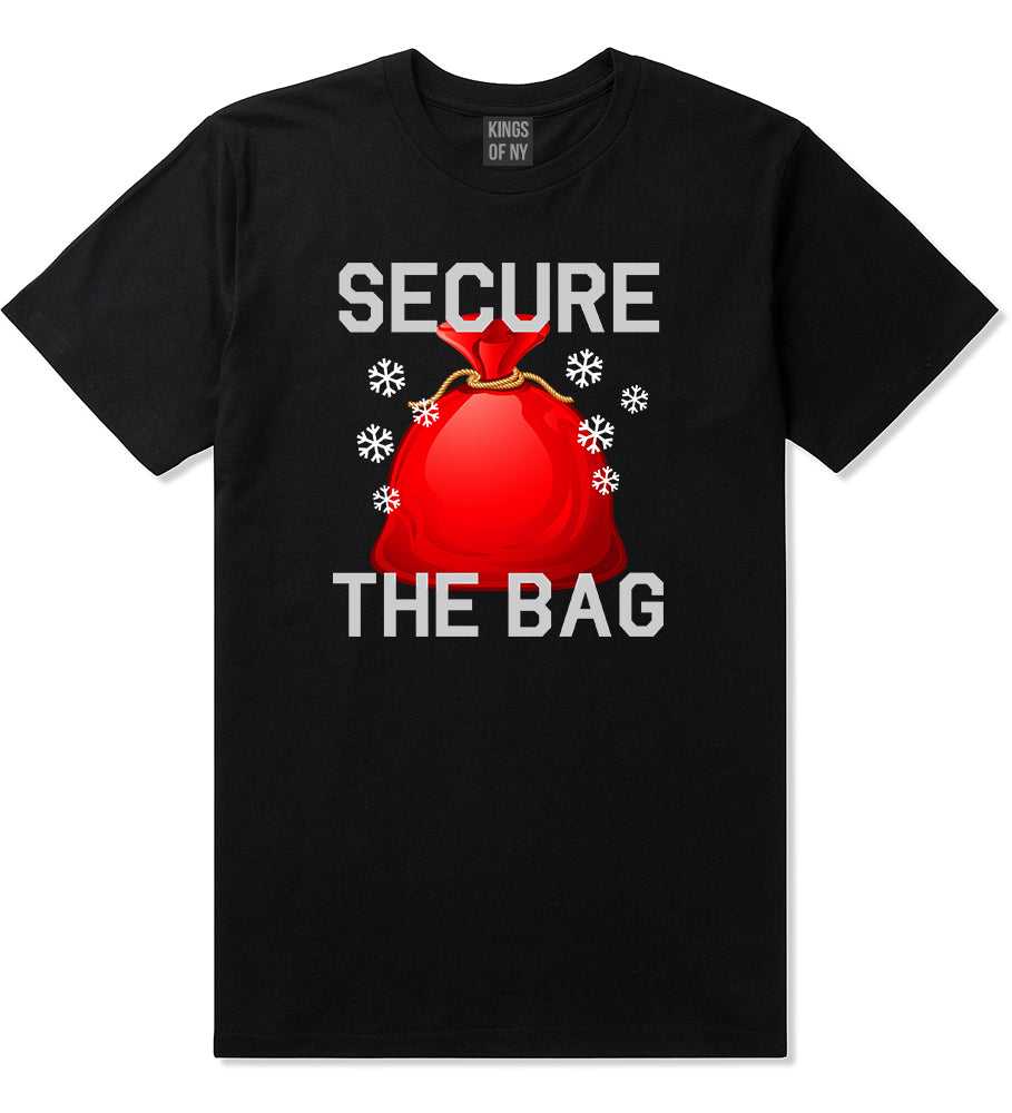 Secure The Bag Hiphop Christmas Black Mens T-Shirt
