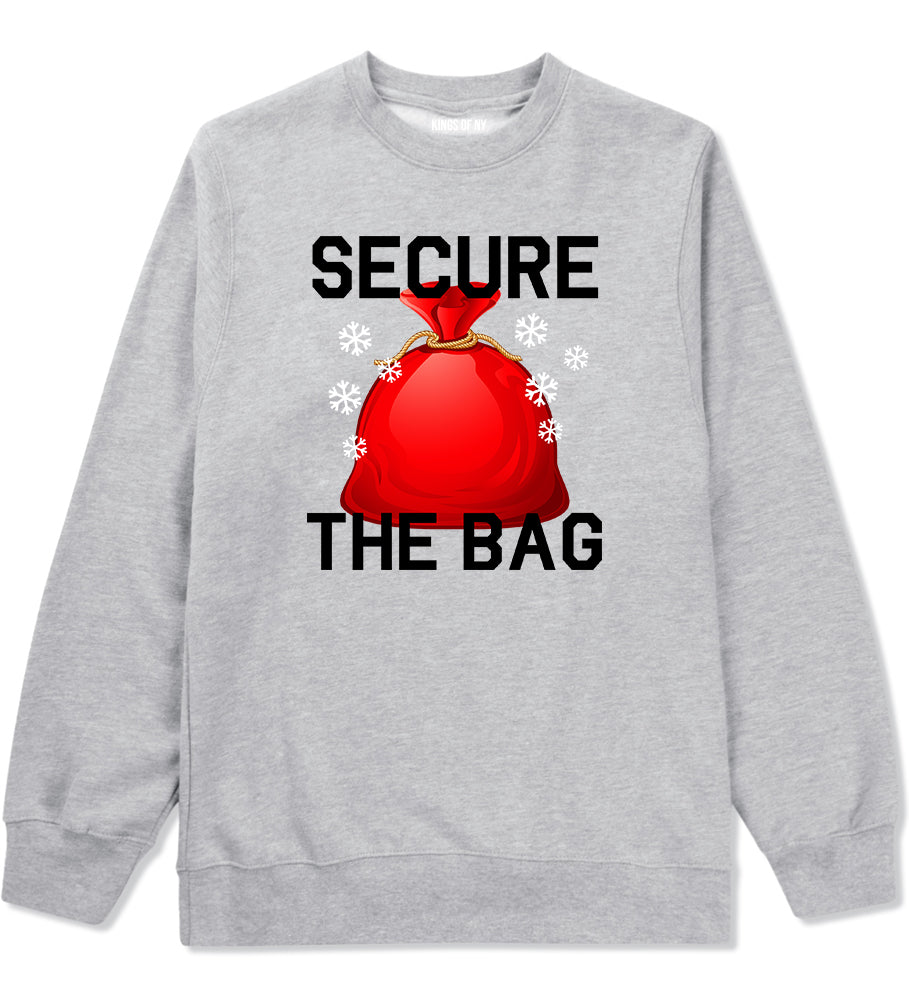 Secure The Bag Hiphop Christmas Grey Mens Crewneck Sweatshirt