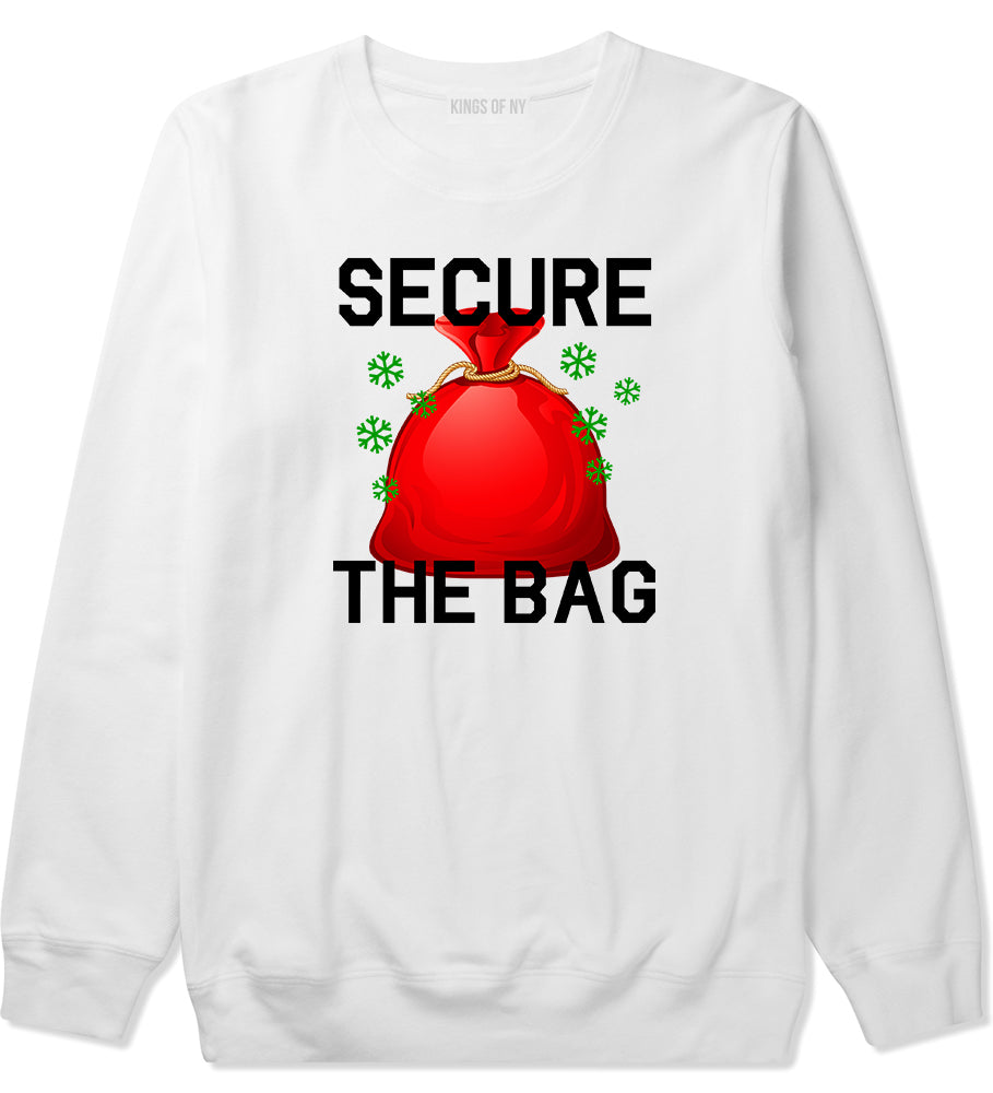 Secure The Bag Hiphop Christmas White Mens Crewneck Sweatshirt