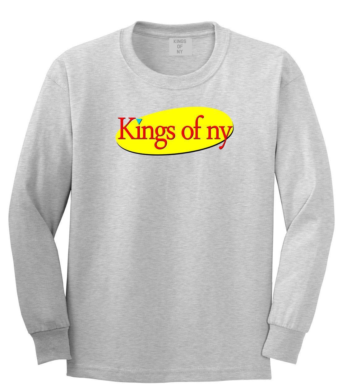 Seinfeld Logo Long Sleeve T-Shirt in Grey