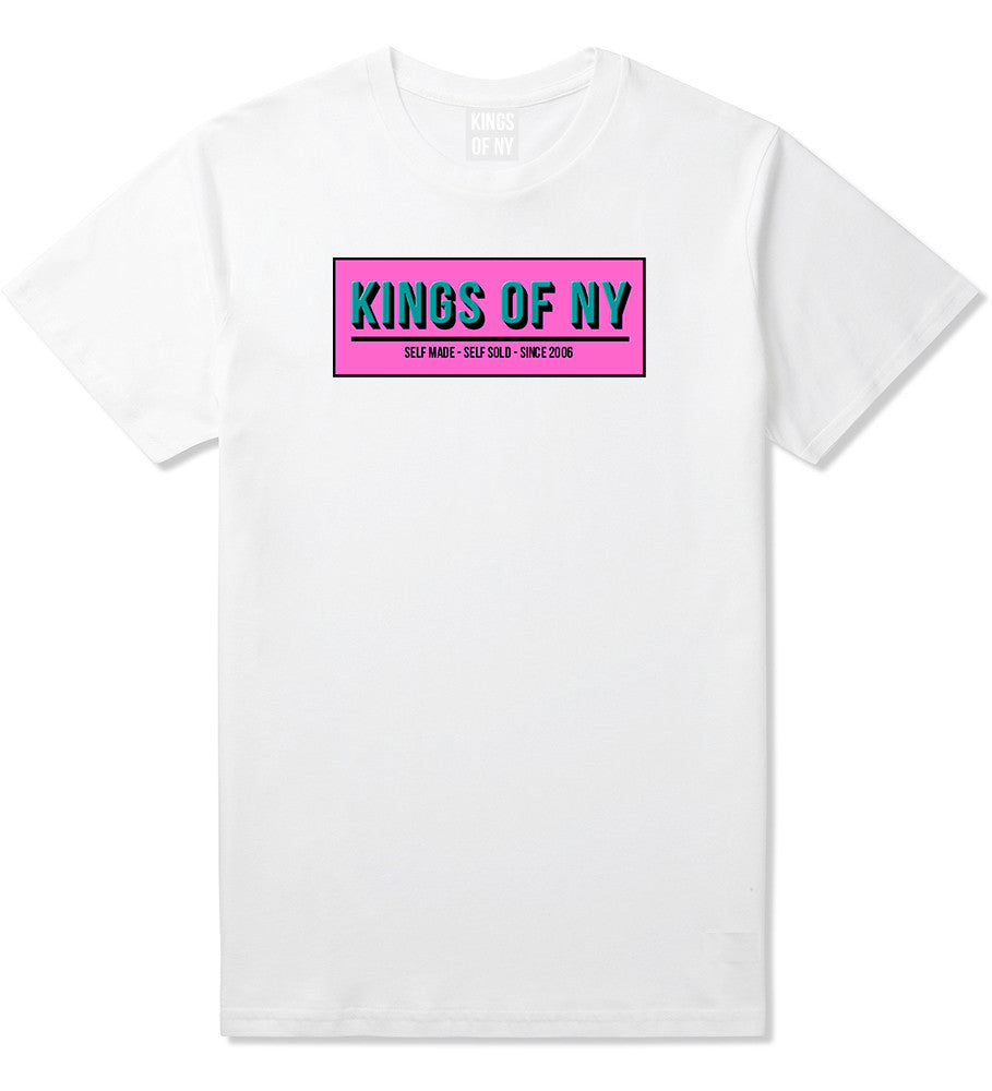 Self Made Self Sold Pink T-Shirt in White
