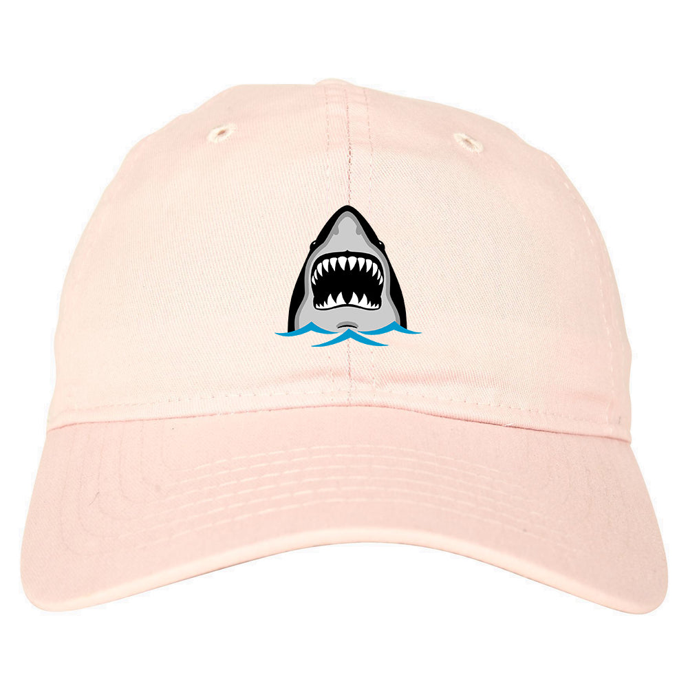 Shark Face Chest Mens Dad Hat Pink