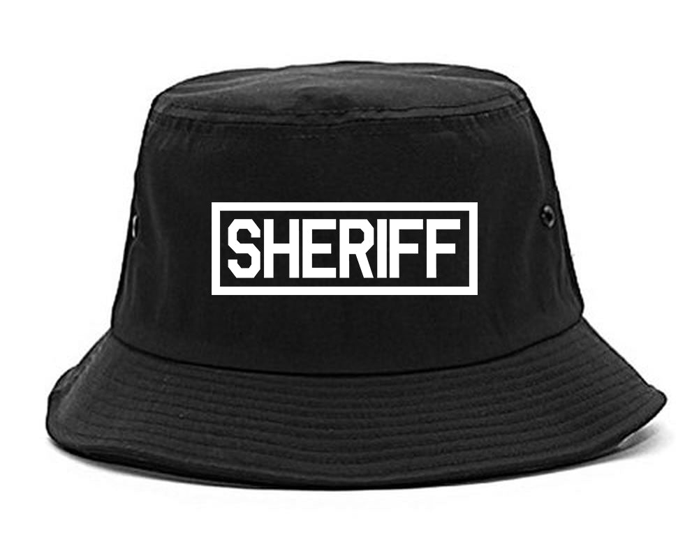 Sheriff_County_Police Mens Black Bucket Hat by Kings Of NY