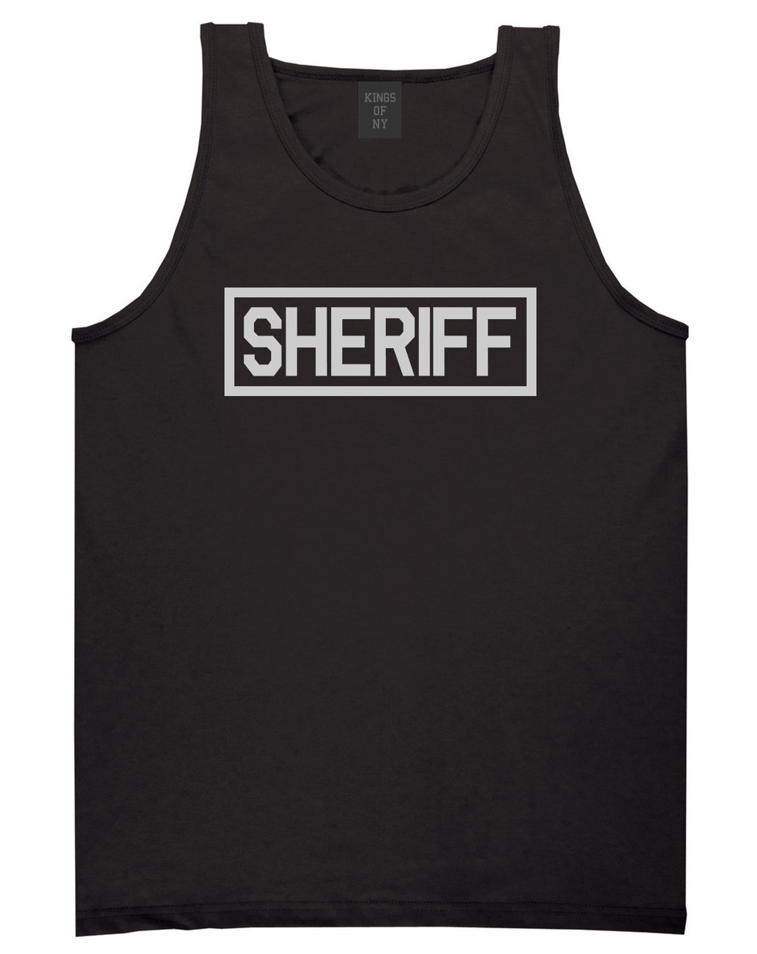 Sheriff_County_Police Mens Black Tank Top Shirt by Kings Of NY