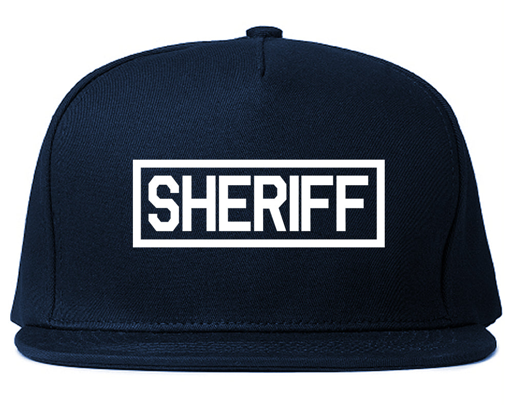 Sheriff_County_Police Mens Blue Snapback Hat by Kings Of NY
