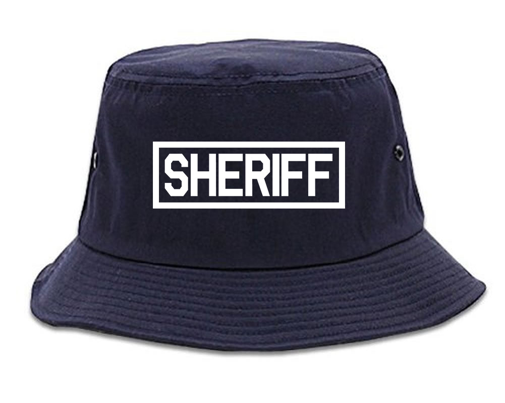 Sheriff_County_Police Mens Blue Bucket Hat by Kings Of NY