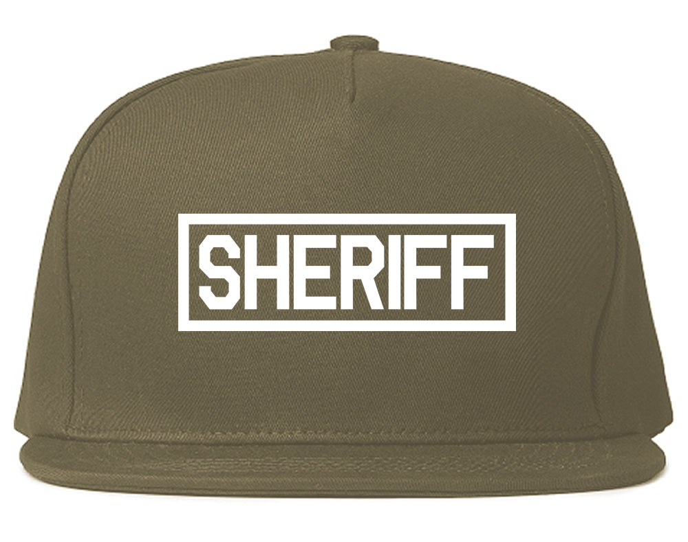 Sheriff_County_Police Mens Grey Snapback Hat by Kings Of NY