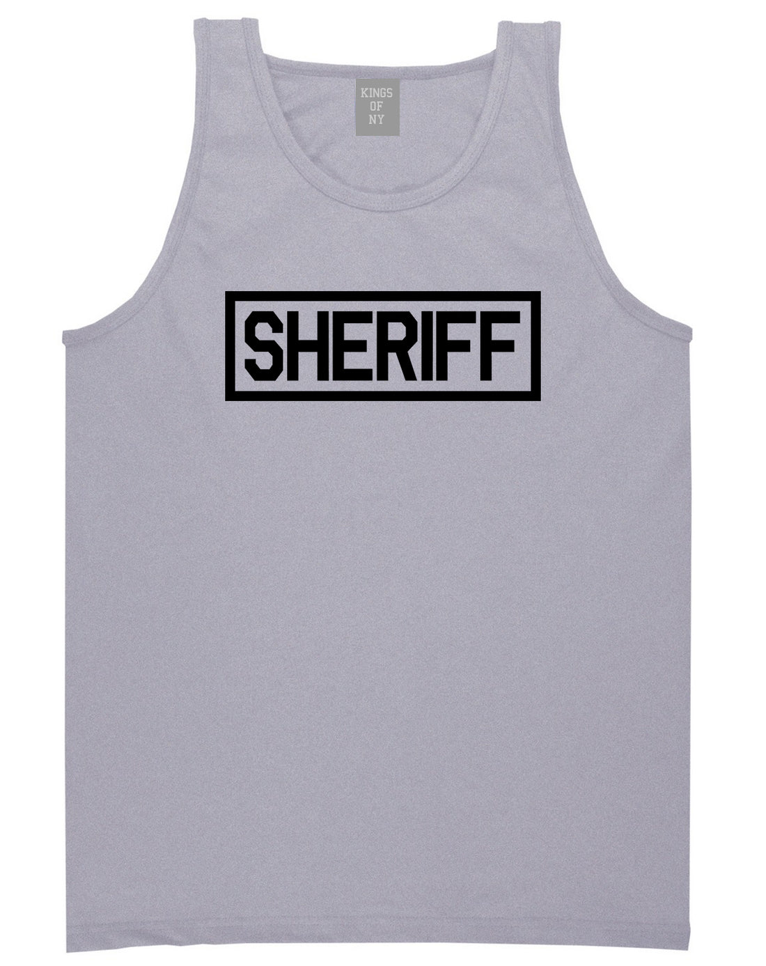 Sheriff_County_Police Mens Grey Tank Top Shirt by Kings Of NY