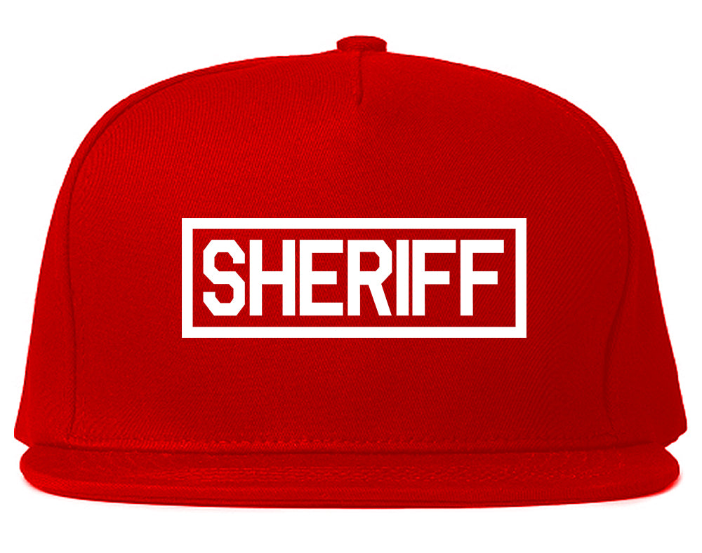 Sheriff_County_Police Mens Red Snapback Hat by Kings Of NY