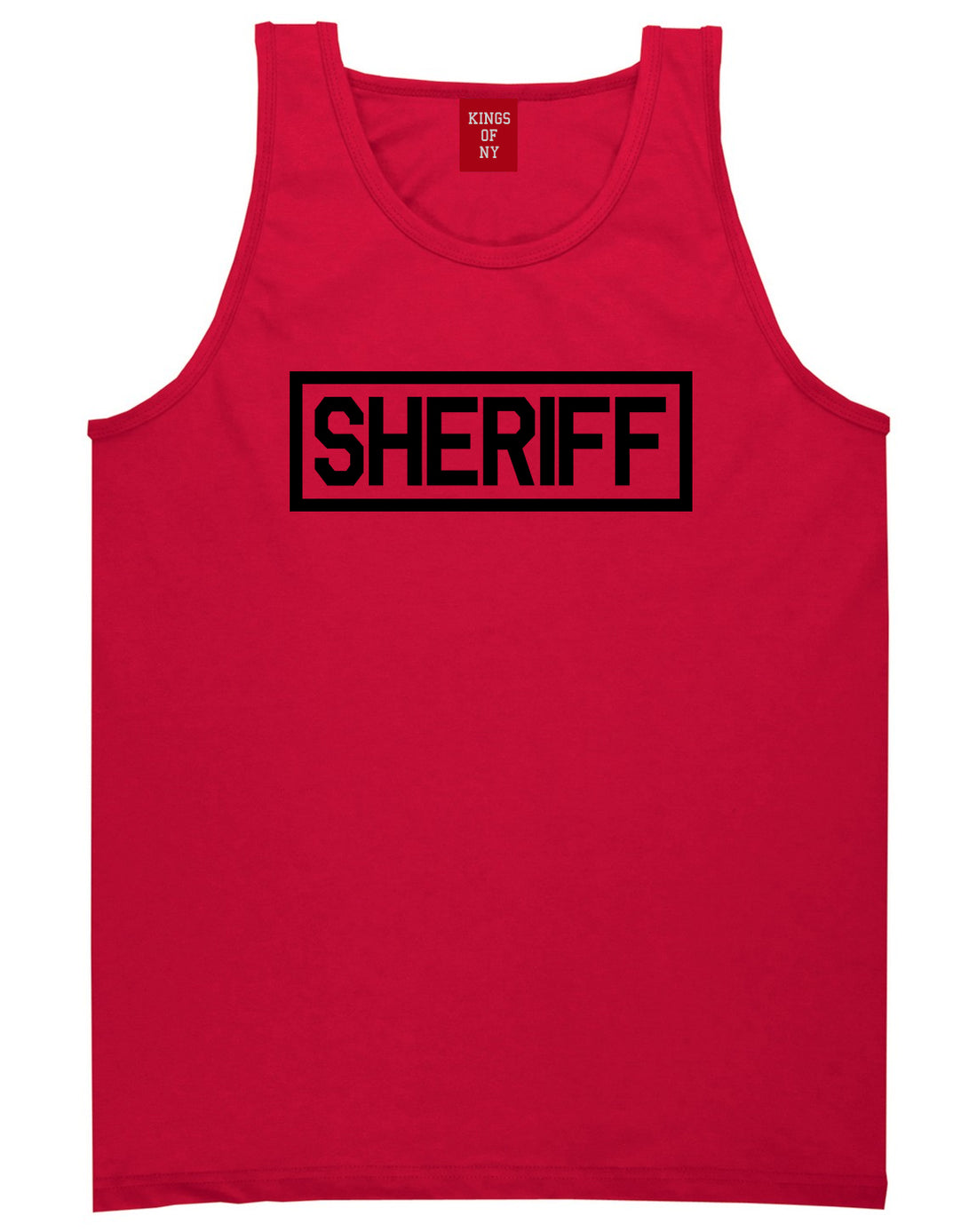 Sheriff_County_Police Mens Red Tank Top Shirt by Kings Of NY