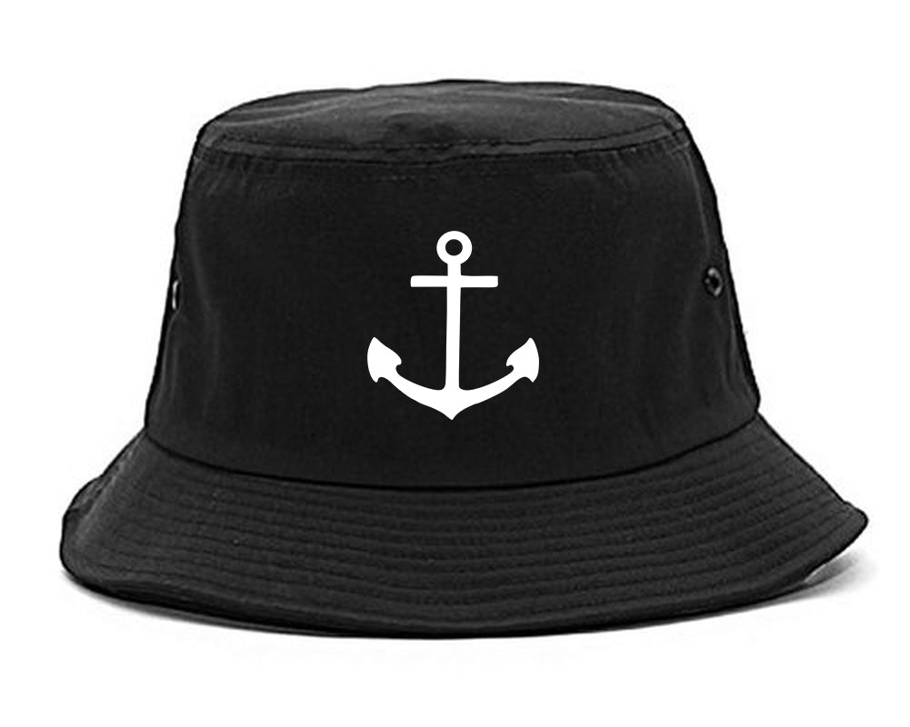 Ship Anchor Chest Bucket Hat Black