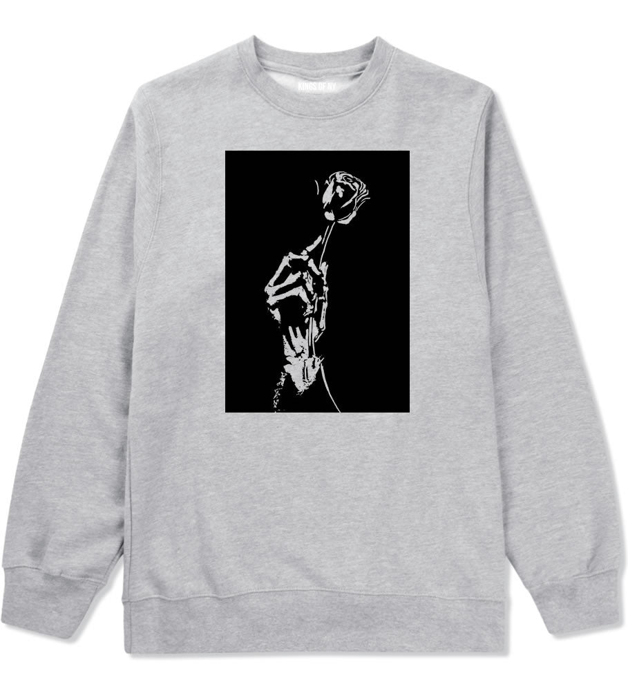 Skeleton Hand Rose Crewneck Sweatshirt