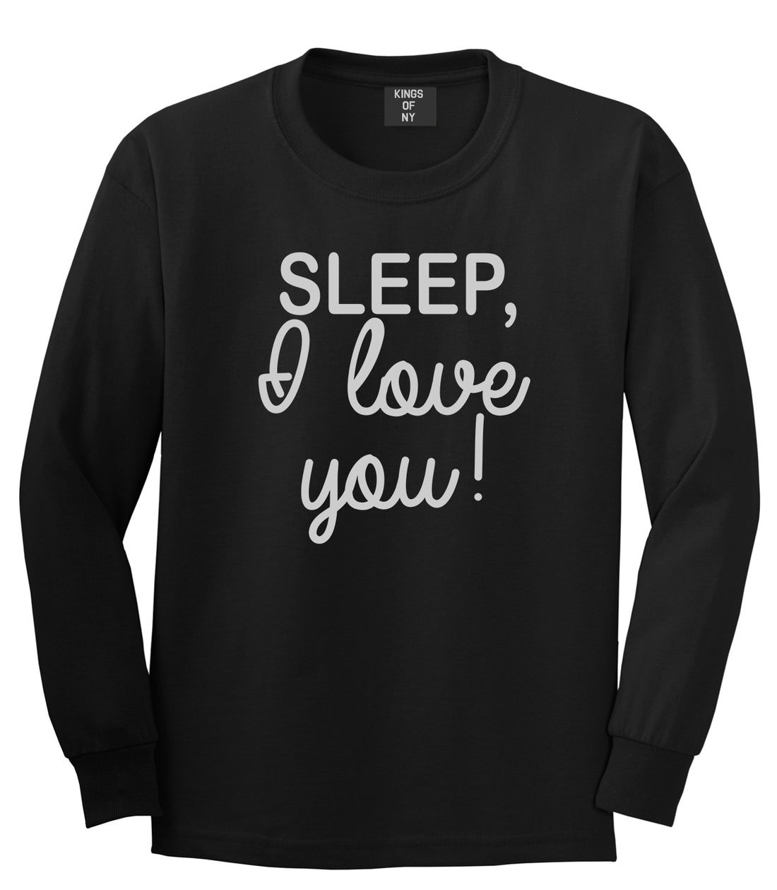 Sleep I Love You Funny Tired Mens Long Sleeve T-Shirt Black