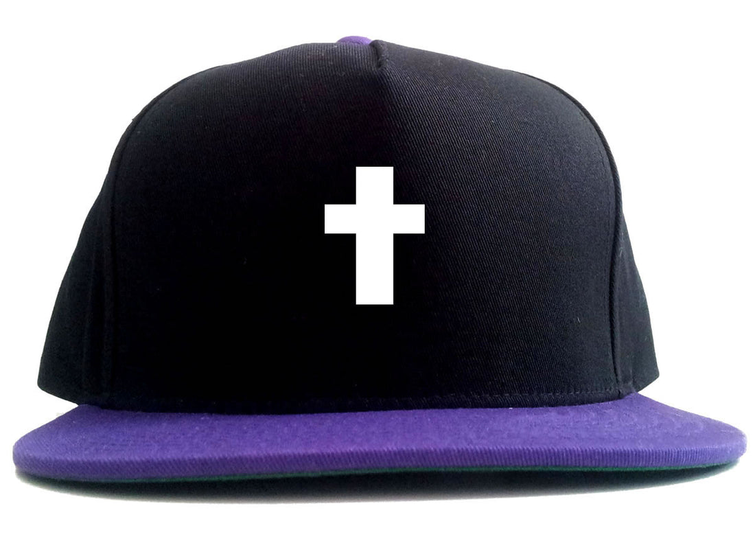 Small Cross 2 Tone Snapback Hat
