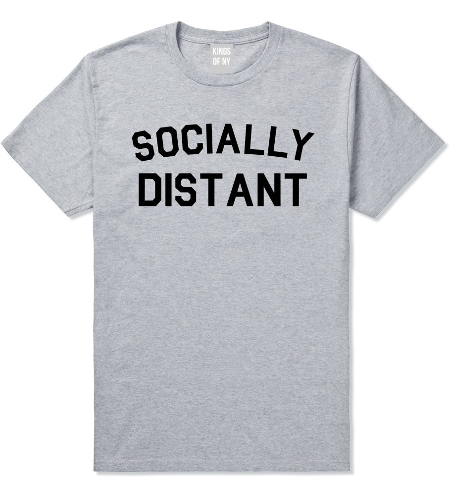 Socially Distant Mens T-Shirt Grey
