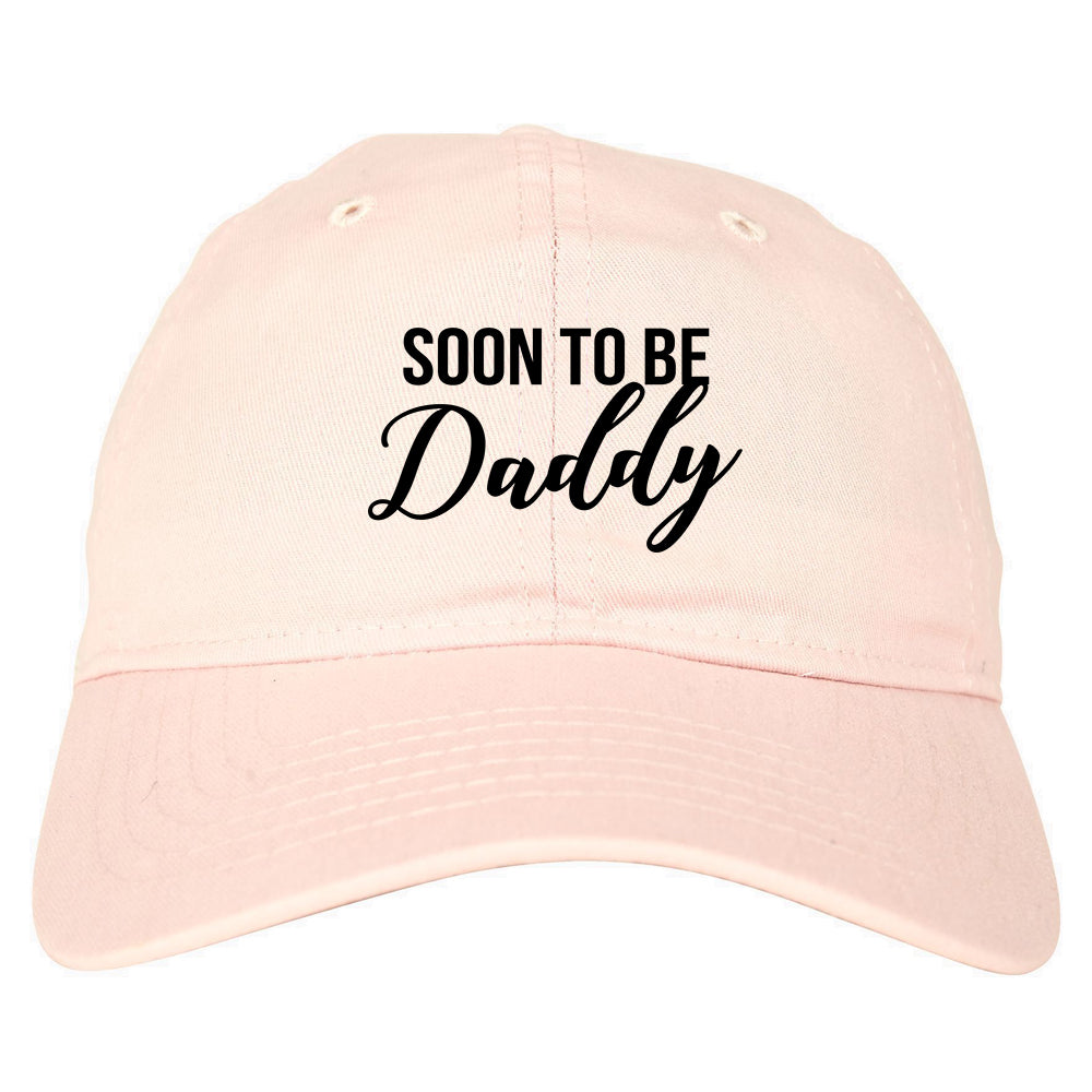 Soon To Be Daddy Pregnancy Announcement Mens Dad Hat Baseball Cap Pink