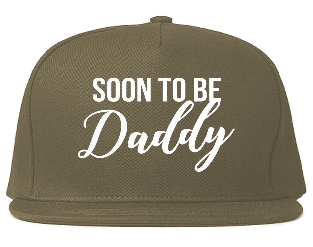 Soon To Be Daddy Pregnancy Announcement Mens Snapback Hat Grey