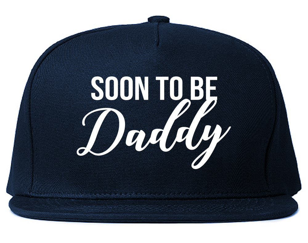 Soon To Be Daddy Pregnancy Announcement Mens Snapback Hat Navy Blue