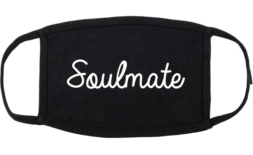 Soulmate Love Soul Wife Cotton Face Mask Black