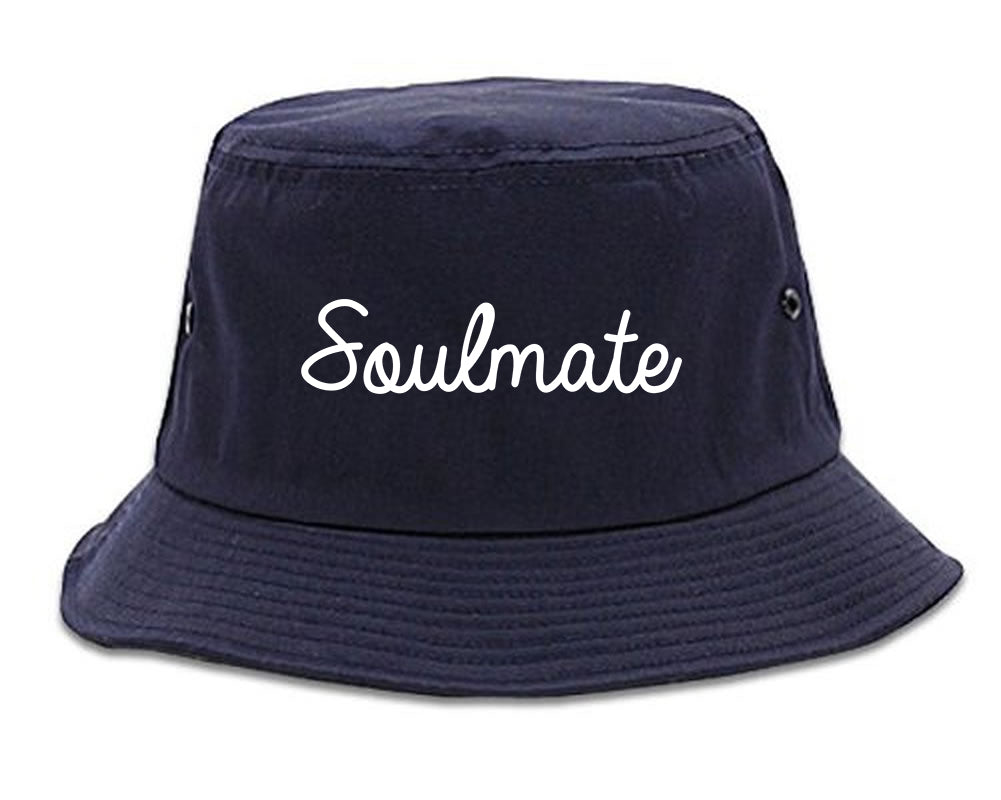 Soulmate Love Soul Wife Mens Snapback Hat Navy Blue