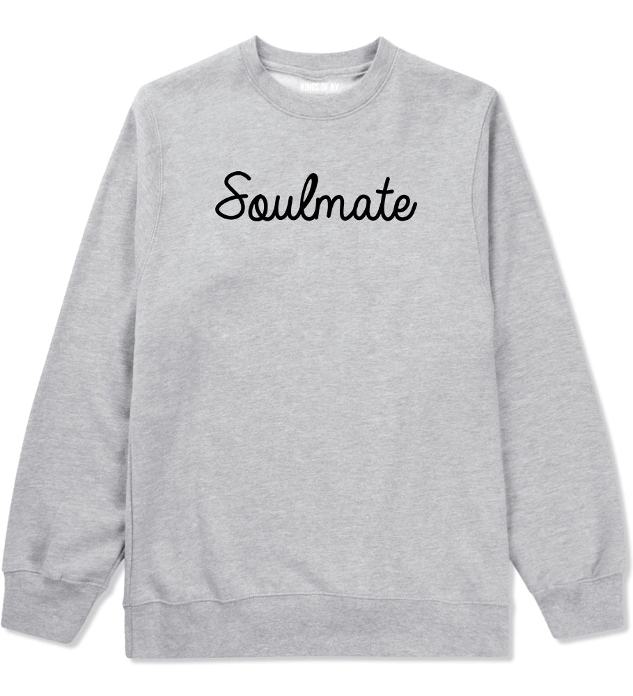 Soulmate Love Soul Wife Mens Crewneck Sweatshirt Grey