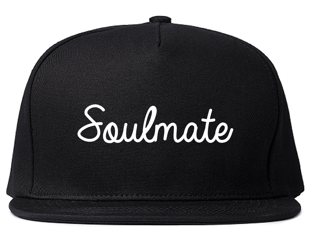 Soulmate Love Soul Wife Mens Snapback Hat Black