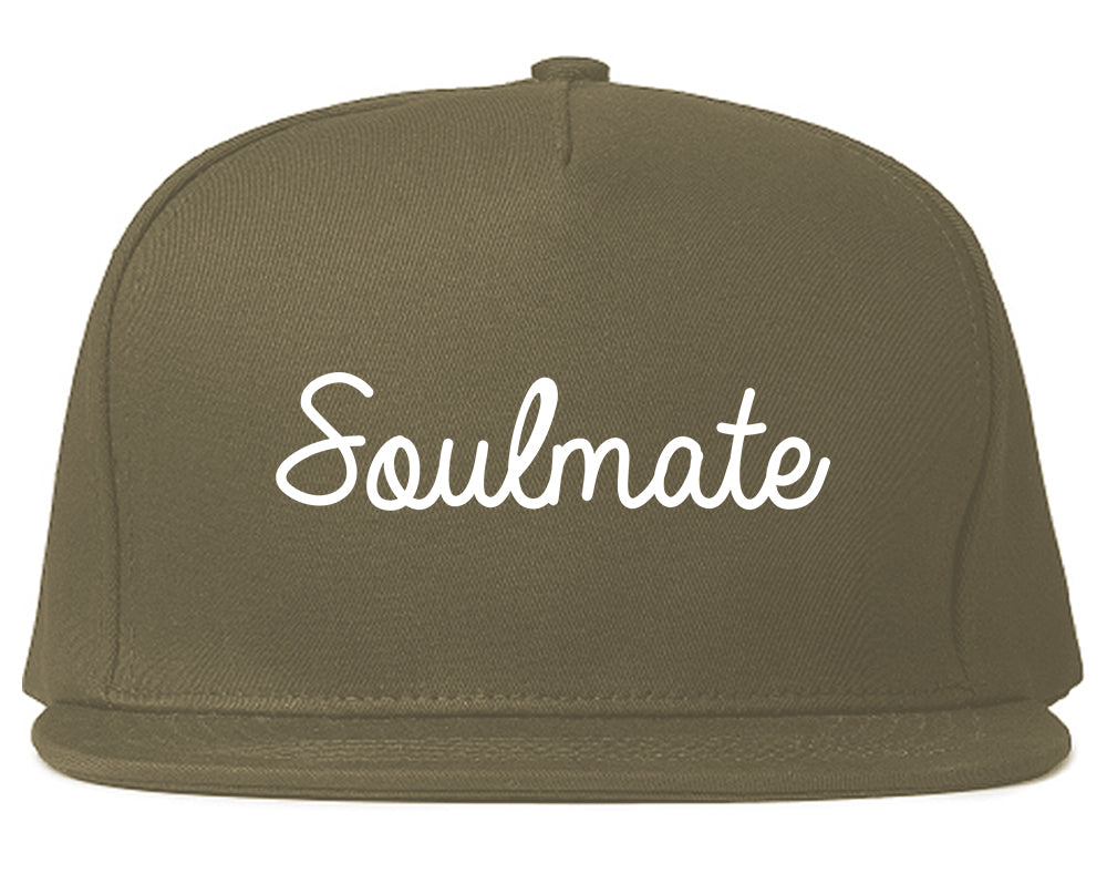 Soulmate Love Soul Wife Mens Snapback Hat Grey