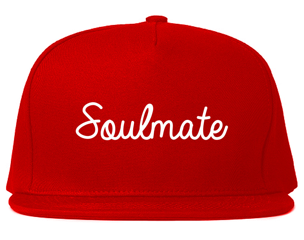 Soulmate Love Soul Wife Mens Snapback Hat Red