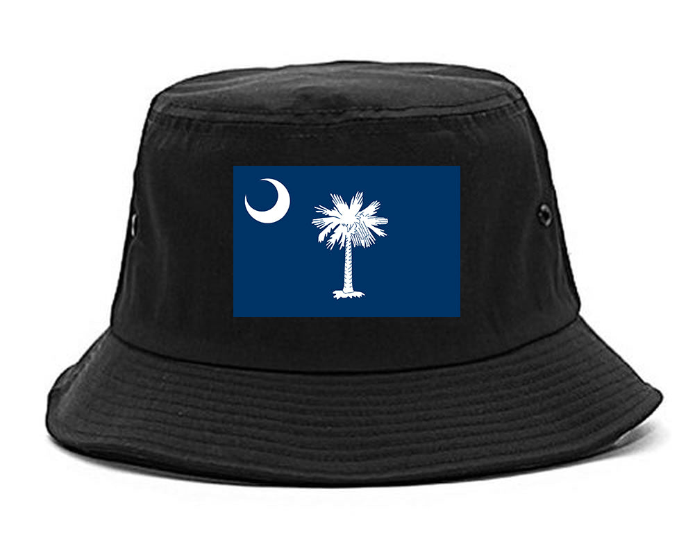 South Carolina State Flag SC Chest Mens Bucket Hat Black