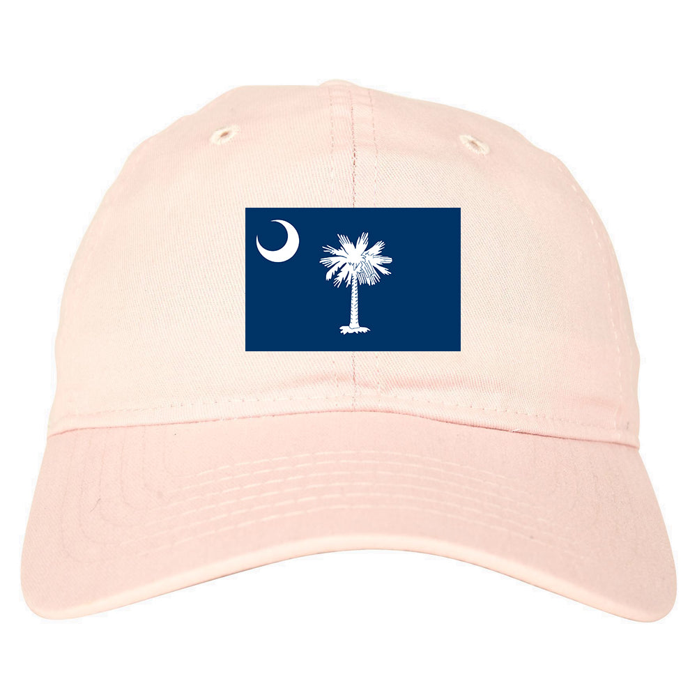 South Carolina State Flag SC Chest Mens Dad Hat Pink
