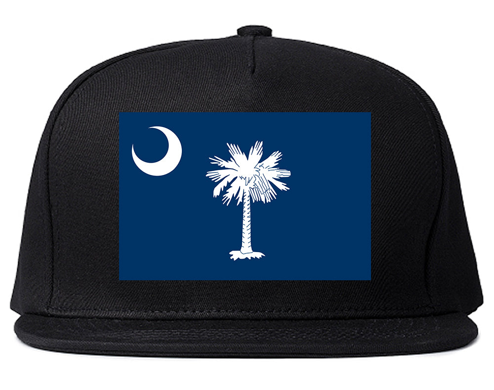 South Carolina State Flag SC Chest Mens Snapback Hat Black