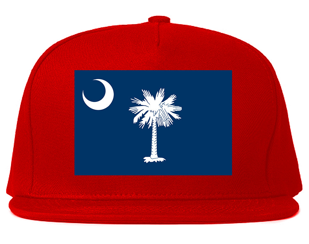 South Carolina State Flag SC Chest Mens Snapback Hat Red