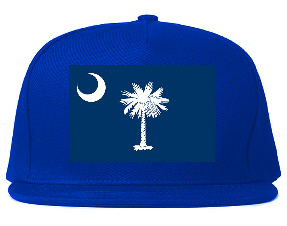 South Carolina State Flag SC Chest Mens Snapback Hat Royal Blue