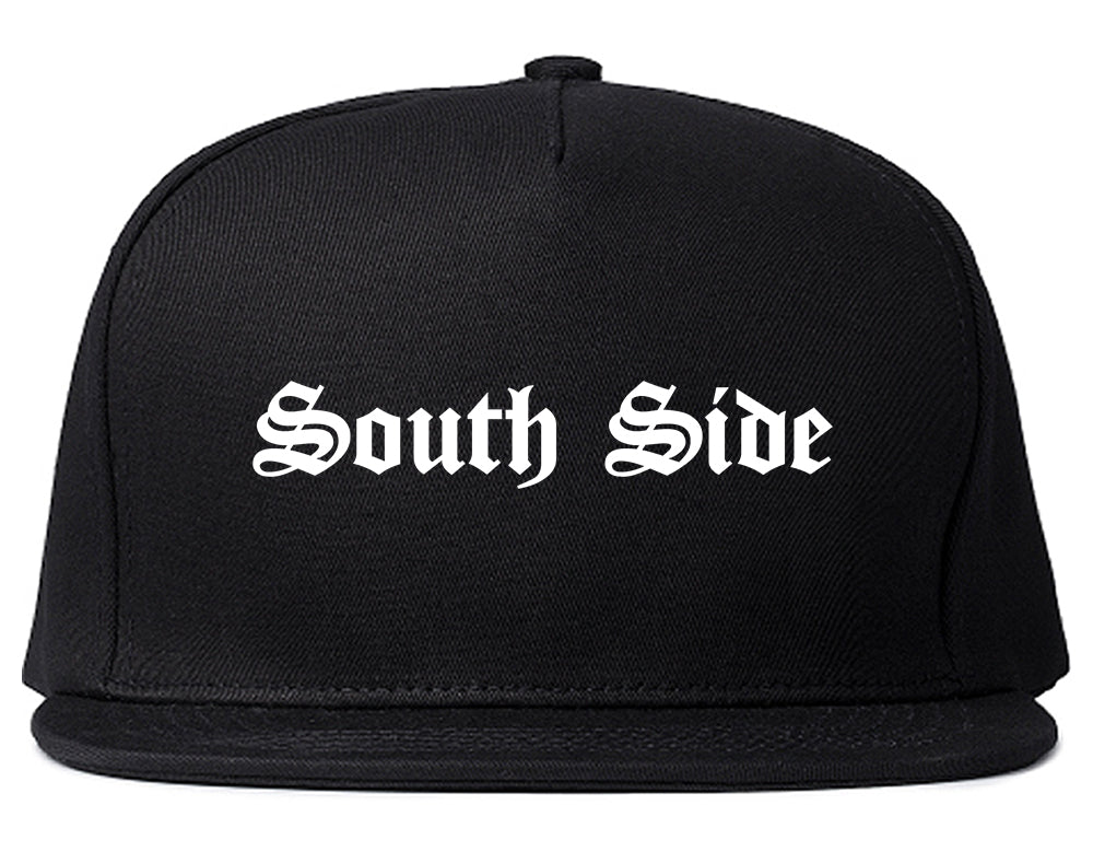 South Side Old English Mens Snapback Hat Black