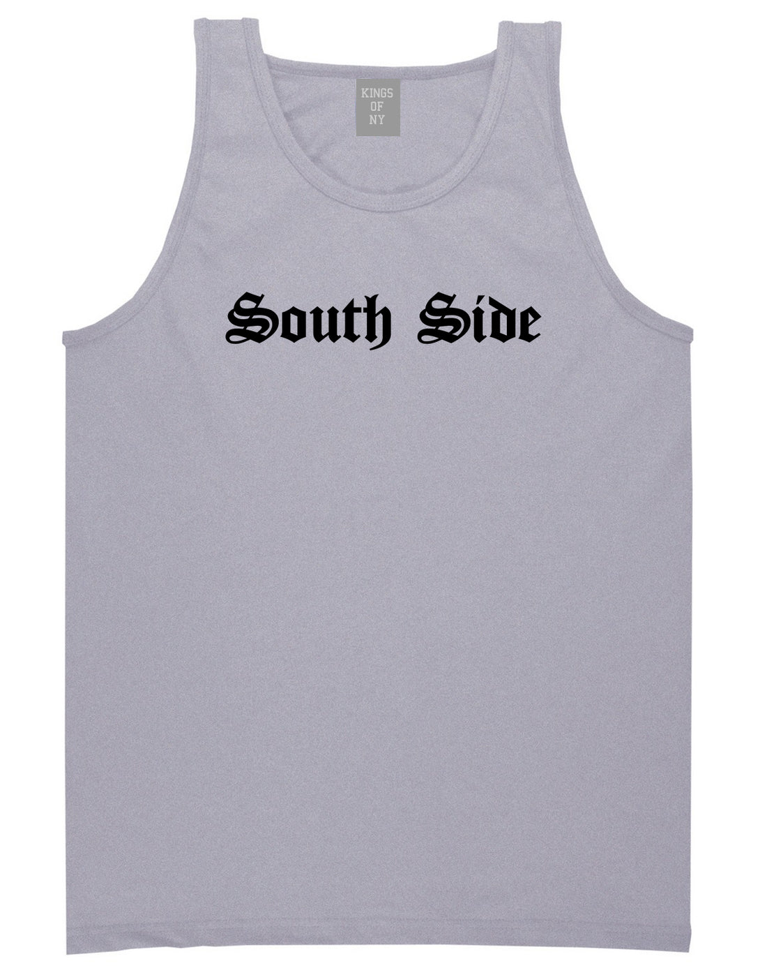 South Side Old English Mens Tank Top T-Shirt Grey