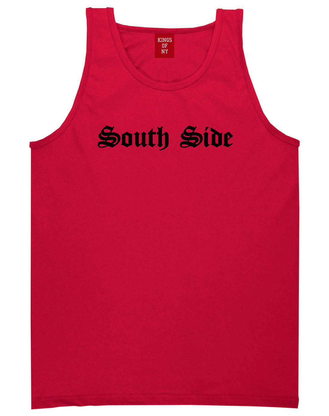 South Side Old English Mens Tank Top T-Shirt Red