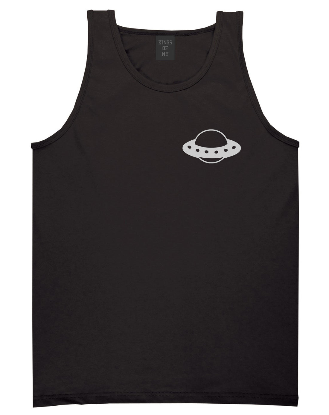 Spaceship_Chest Mens Black Tank Top Shirt by Kings Of NY